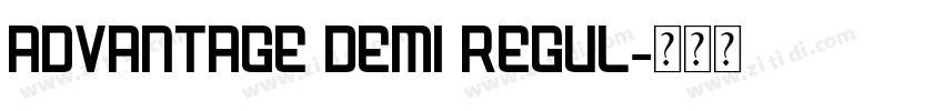 Advantage Demi Regul字体转换
